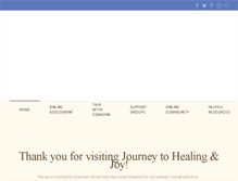 Tablet Screenshot of journeytohealingandjoy.com